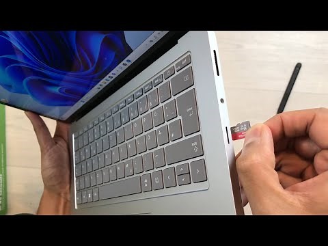 Microsoft Surface Laptop Studio 2 - How to Insert Micro SD Card & Move Apps to SD Card