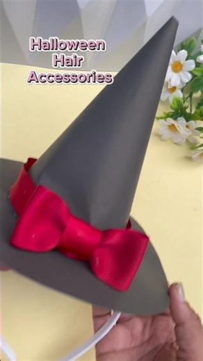DIY Easy Paper Witch Hat Headband Idea! 🧙‍♀️✨ #halloween #diadasbruxas #fantasia