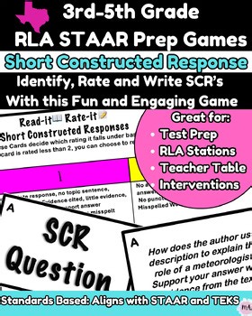 RLA 3rd-5th STAAR Prep Game SCR Short Constructed Response Game