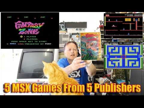 5 MSX Games From 5 Publishers (Ghost House, Othello, Hole in One Pro, Mopiranger, Fantasy Zone)