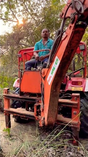 Tractor mini backhoe || #automobile # #machinerychannel #shortsfeed #youtubeshorts #farming