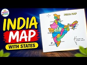 India Map Drawing With All States | School Project Idea