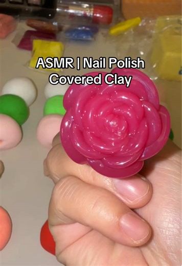 Nail Polish Covered Clay#asmr #asmrsounds #clay #DIY | asmr