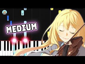 [full] Your Lie in April OST - "Otouto Mitai na Sonzai" - MEDIUM Piano Tutorial & Sheet Music