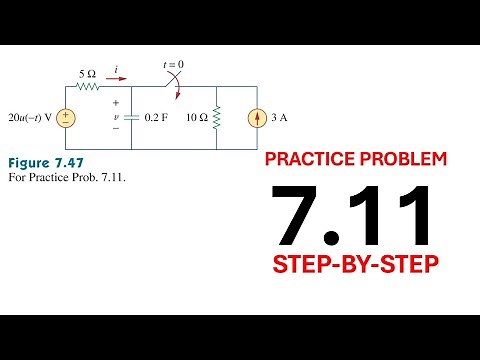 Practice Problem 7.11 Fundamental of Electric Circuits (Sadiku) 5th Ed - First Order RC Circuit