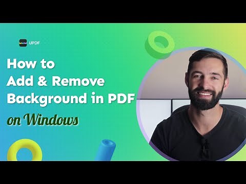 How to Add and Remove Background in PDF on Windows | UPDF