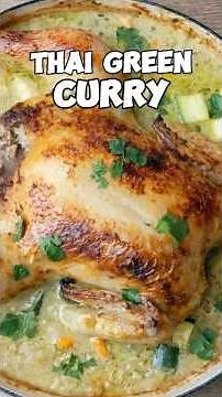 Roast a Whole Chicken in Thai Green Curry?! 🌶️ #thaigreencurry #chickenrecipe