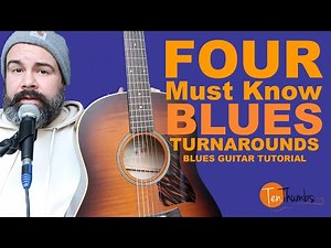 4 Must Know Turnarounds in E - Blues Guitar Tutorial