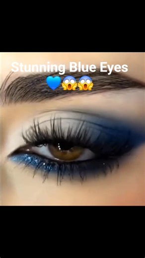 Glam Blue Eye Makeup Tutorial 💙 | Easy & Stunning Look ✨ #shorts