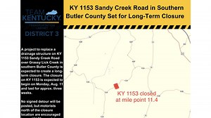 Butler County road set for long-term closure - WNKY News 40 Television