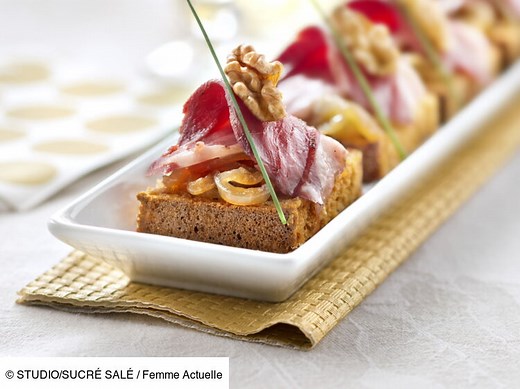 Toast apéritif au magret fumé facile et rapide : Découvrez toutes les recettes de Femme Actuelle