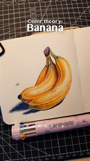 color theory 👩🏻‍🎨with 10 color pen #pencildrawing #penart