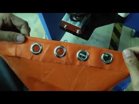 Powerful eyelet washer fixing machine