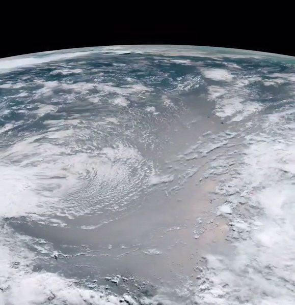 The biggest volcanic eruption ever seen from space, captured by two different satellites