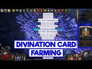 DIVINATION CARD FARMING WITH STRONGBOX AND PILFERING SCARAB - POE 3.25 PHRECIA