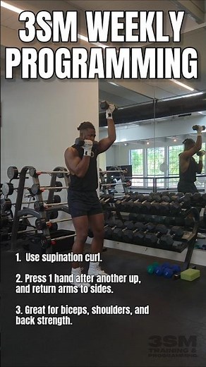 Dumbbell Curl to Press✅️