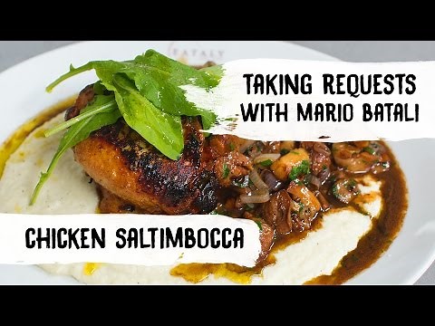 Mario Batali Cooks Chicken Saltimbocca with Creamy Cauliflower Fondue
