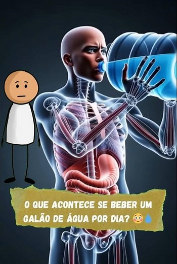 O que acontece se BEBER um GALÃO de Água por dia😳⚠️💧 #curiosidades#viral