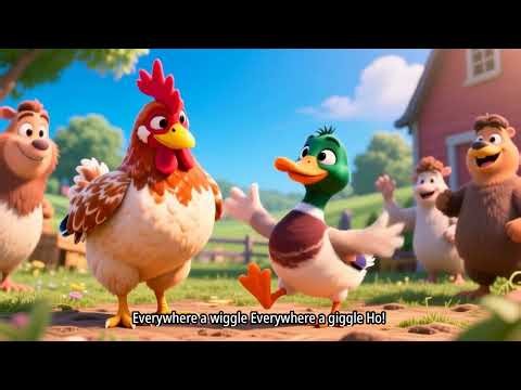 Farm Animals Wiggle and Giggle / ‪@ChikuChikuTurns‬ Nursery-Rhyme