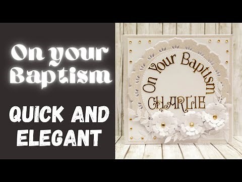 Elegant and easy Baptism/ Christening Card