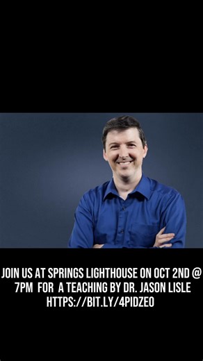We’re thrilled to welcome Dr. Jason Lisle to teach at Springs Lighthouse on Thursday, October 2nd at 7:00 PM! Dr. Lisle is a Christian astrophysicist and founder of the Biblical Science Institute. He holds a Ph.D. in Astrophysics from CU Boulder and has authored books like Taking Back Astronomy and The Ultimate Proof of Creation. He’s known for defending the faith through science and presenting a rational case for a literal Genesis. | Springs Lighthouse
