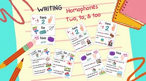 Grammar Posters- Homophones To, Too & Two - Etsy Canada