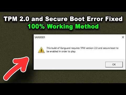 Fix Valorant TPM 2.0 Error (VAN9001) — Complete Guide for Windows 10 & 11