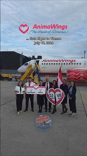 New plane in the sky! ✈️ AnimaWings' inaugural flight to Vienna!