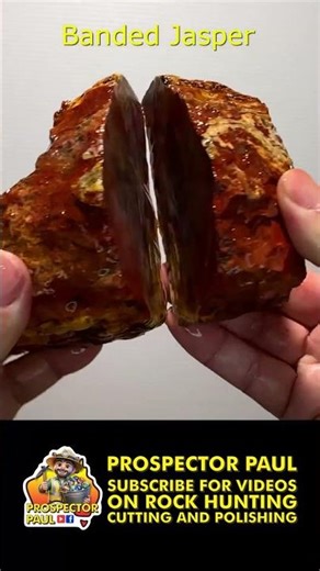 Cutting Rocks to Discover Nature's Hidden Treasures - No.18 Banded Jasper #crystals #minerals