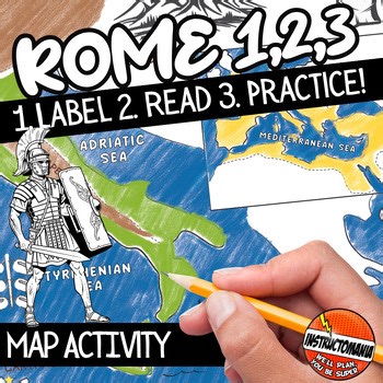 Ancient Rome Map l Roman Empire Geography Blank Interactive Rome Map Activity