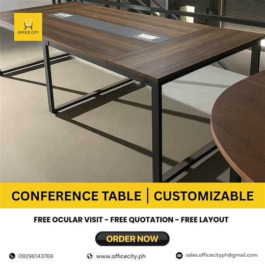 Join the vibe where strategy meets style. 🖤 Elevate your boardroom with a 𝐂𝐮𝐬𝐭𝐨𝐦 𝐂𝐨𝐧𝐟𝐞𝐫𝐞𝐧𝐜𝐞 𝐓𝐚𝐛𝐥𝐞 made just for you. 📌 𝐅𝐫𝐞𝐞 𝐎𝐜𝐮𝐥𝐚𝐫 • 𝐅𝐫𝐞𝐞 𝐋𝐚𝐲𝐨𝐮𝐭 • 𝐅𝐫𝐞𝐞 𝐐𝐮𝐨𝐭𝐚𝐭𝐢𝐨𝐧 ✅ 𝐏𝐡𝐢𝐥𝐆𝐄𝐏𝐒 𝐑𝐞𝐠𝐢𝐬𝐭𝐞𝐫𝐞𝐝 #CustomMade #ConferenceTable #OfficeCityPH #ConferenceVibes #PhilGEPSRegistered #WorkSmart #HOT_NOW | Office City