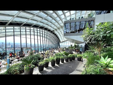 London Sky Garden Walking Tour in 4K 🇬🇧 - Best Rooftop Garden with mind-blowing London skyline view