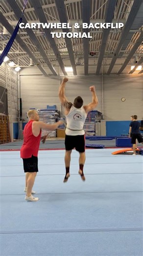 Savchuk Ivan on Instagram: "Cartwheel & Backflip Tutorial This tutorial is suitable for beginners and those who want to improve their basics. Gym: @cska_kyiv #flip #bacflip"