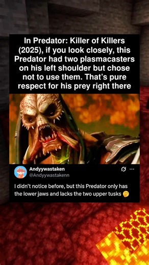 If you look closely, this Predator had two plasma casters on his left shoulder but chose not to use