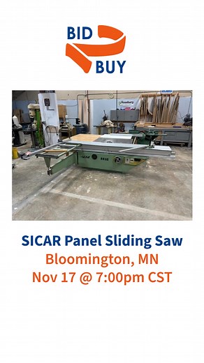 Cabinet Shop Retirement Auction Location: Bloomington, MN Ending: Nov 17 @ 7:00pm CST Browse & Bid Online: https://bid.bid-2-buy.com/ui/auctions/151547 | Bid-2-Buy.com | Facebook