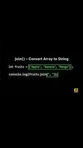 “Stop Writing Ugly Lists! One JavaScript Line Turns Arrays into Perfect Strings 🔥”#shorts #viral