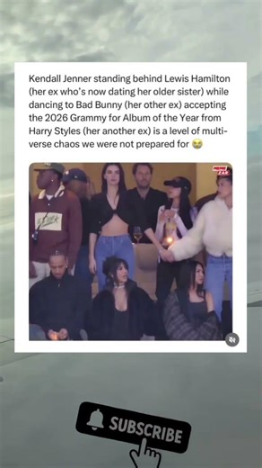 Kendall Jenner standing behind Lewis Hamilton (her ex now) while dancing to Bad Bunny #fypシ゚viral