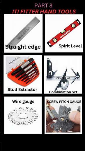 Straight Edge, Spirit Level, Stud Extractor & More | Engineering Tools Name" #shorts