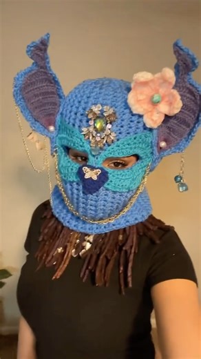 Eva J on Instagram: "YouTube Tutorial coming out next week for how to crochet my ribbed balaclava base💝💝 stay tuned!!! My YT channel: MissVibez_Crochet - - - - - - - #crochet #fashion #artist #handmade #fashioninspo #crochetinspo #crochetmask"