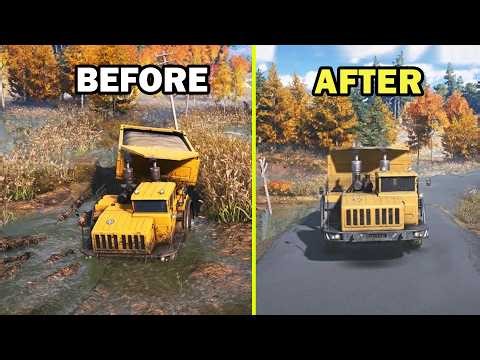 ROADCRAFT - Extreme Paving in Deep Muddy Terrain ( 4K )