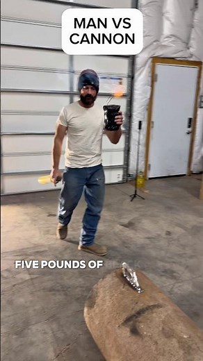 Man VS Black Powder Cannon
