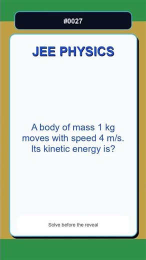 JEE Physics Mock Question 0027 | Work, Energy and Power Practice