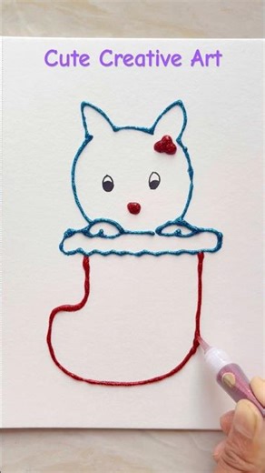 Creative Art With Glitter Pen #shorts #kids #creative