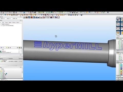 Traning Hypermill 2024#8: 5x contouring -Engraved 3D in Hypermill