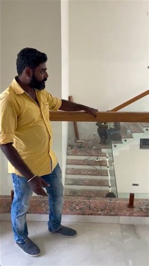 Teak Wood Glass Railing with Wooden Coated Studs |Staircase & Inner Balcony | Installation Explained