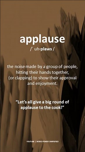 Word of the day | English meaning of applause