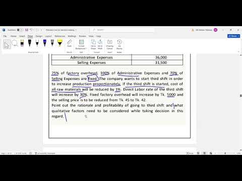 relevant cost for decision making class -4