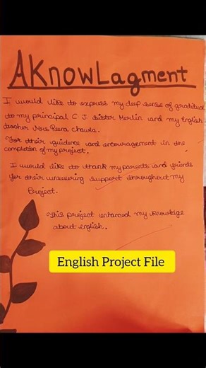English Project File For Class 9th 🗄️🗃️ #english #project #viral