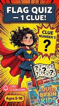 Flag Quiz | 1 Clue Only — Round 3 Gets Trickier! | Ages 5-10