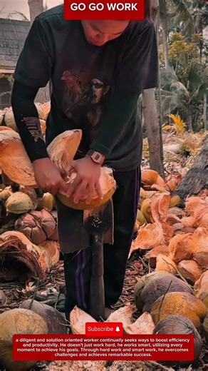 How to Open a Green Coconut Safely and Quickly #outdoorwork